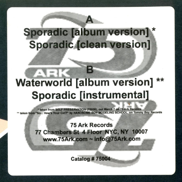 Encore /  Handsome Boy Modeling School - Sporadic / Waterworld | 75 Ark (75004) - 2