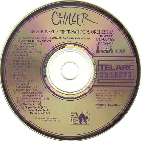 Erich Kunzel , Cincinnati Pops Orchestra - Chiller | Telarc (CD-80189) - 3 Erich Kunzel , Cincinnati Pops Orchestra - Chiller | Telarc (CD-80189) - 3