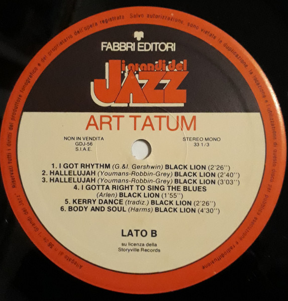 Art Tatum - Art Tatum | Fabbri Editori (GdJ 56) - 3 Art Tatum - Art Tatum | Fabbri Editori (GdJ 56) - 3