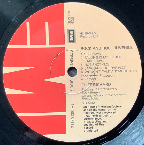 Cliff Richard - Rock 'N' Roll Juvenile | EMI (1A 062-07112) - 4 Cliff Richard - Rock 'N' Roll Juvenile | EMI (1A 062-07112) - 4