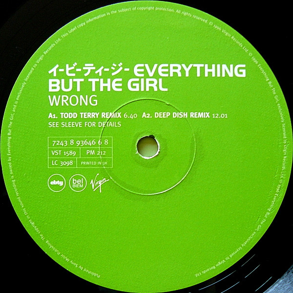 Everything But The Girl - Wrong | Virgin (VST 1589) - 3