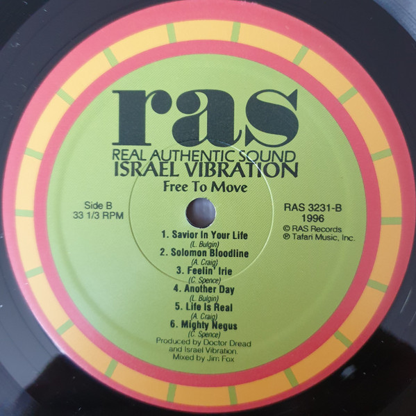 Israel Vibration - Free To Move | Real Authentic Sound (RAS 3231) - 4