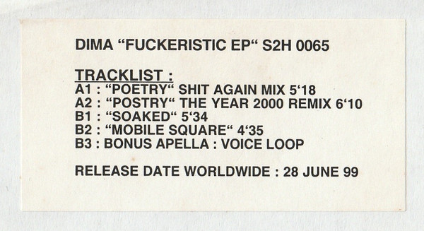 DIMA - Fuckeristic EP | Step 2 House Records (S2H 0065)
