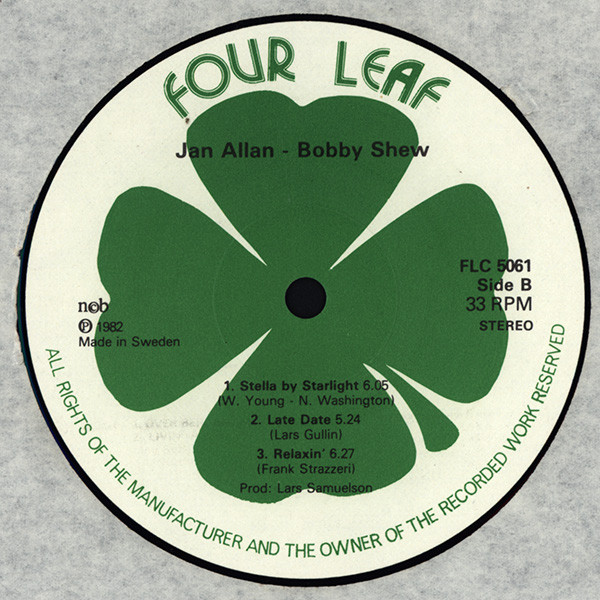 Jan Allan / Bobby Shew - Dialogic [Vinyl] | Four Leaf Clover Records (FLC 5061) - 4