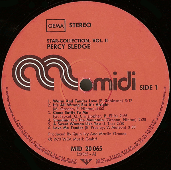 Percy Sledge - Star-Collection Vol. 2 | Midi (MID 20 065) - 3 Percy Sledge - Star-Collection Vol. 2 | Midi (MID 20 065) - 3