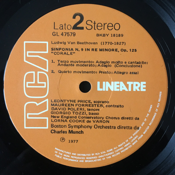 Ludwig van Beethoven - Sinfonia N.9 In Re Minore Op.125 <Corale> | RCA (gl 47579) - 4