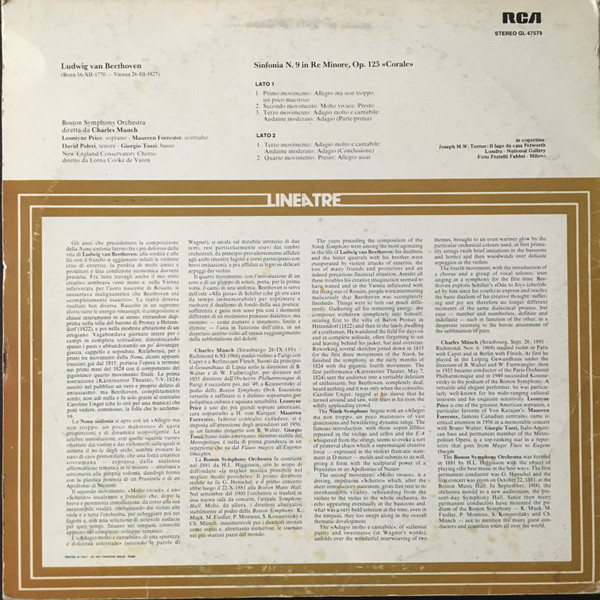 Ludwig van Beethoven - Sinfonia N.9 In Re Minore Op.125 <Corale> | RCA (gl 47579) - 2