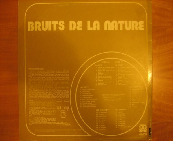 Various - Bruits De La Nature | Auvidis (AV 4195) - main