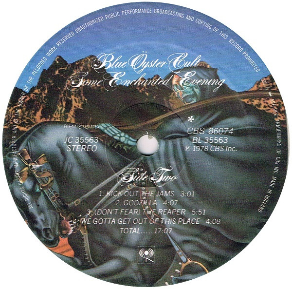 Blue Öyster Cult - Some Enchanted Evening | CBS (86074) - 4 Blue Öyster Cult - Some Enchanted Evening | CBS (86074) - 4