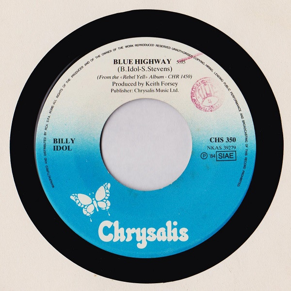 Billy Idol - Eyes Without A Face | Chrysalis (CHS 350) - 3