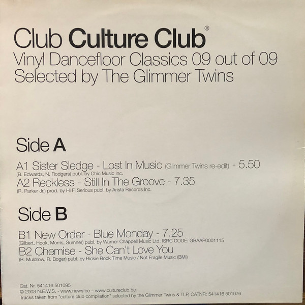 Various - Club Culture Club - Vinyl Dancefloor Classics 09 Out Of 09 | 541 (541416 5010995)