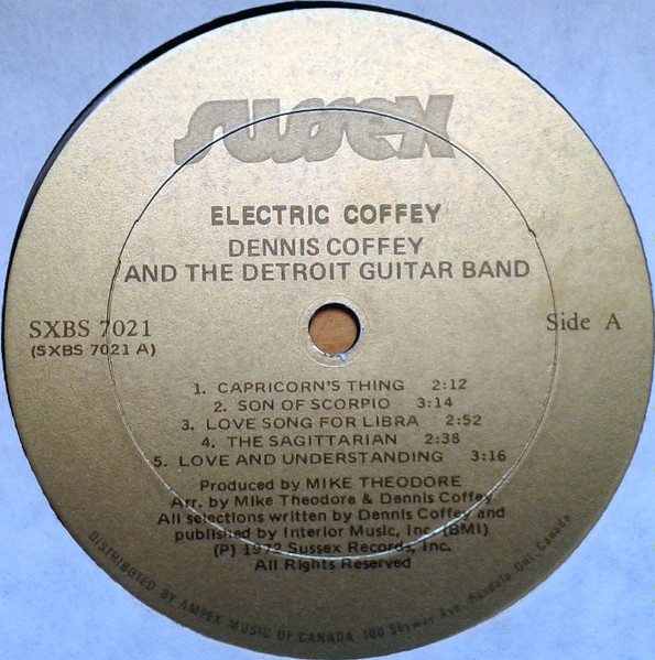 Dennis Coffey And The Detroit Guitar Band - Electric Coffey [Vinyl] | Sussex (SXBS 7021) - 3