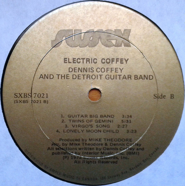 Dennis Coffey And The Detroit Guitar Band - Electric Coffey [Vinyl] | Sussex (SXBS 7021) - 4