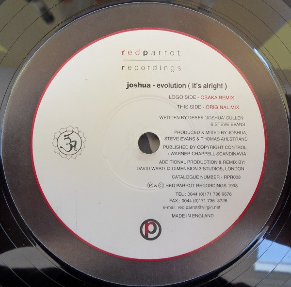 Joshua - Evolution (It's Alright) | Red Parrot Recordings (RPR008) - main Joshua - Evolution (It's Alright) | Red Parrot Recordings (RPR008) - main