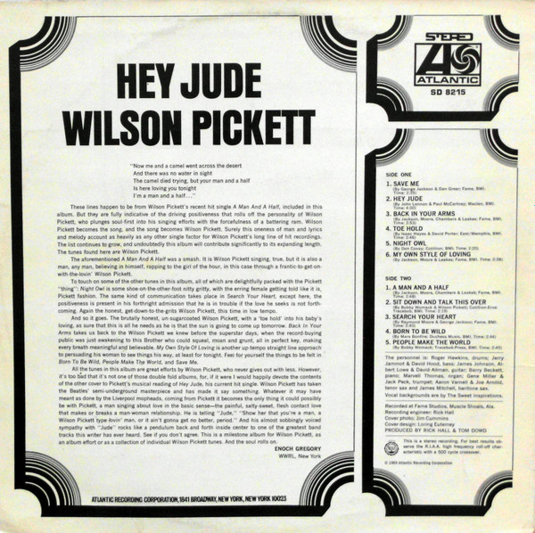 Wilson Pickett - Hey Jude | Atlantic (SD 8215) - 2