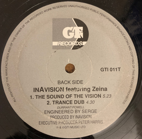 InAvision Featuring Maria Selah/Zeina - Move Ya Body | GTI Records (GTI-011T) - 2