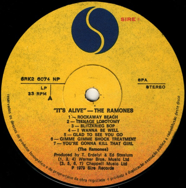 Ramones - It's Alive | Sire (SRK2 6074) - 2