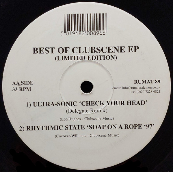Various - Best Of Clubscene EP | Rumour Records (RUMAT 89) - 3 Various - Best Of Clubscene EP | Rumour Records (RUMAT 89) - 3