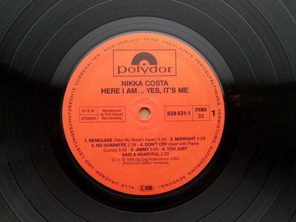 Nikka Costa - Here I Am ... Yes, It's Me | Polydor (839 531-1) - 4