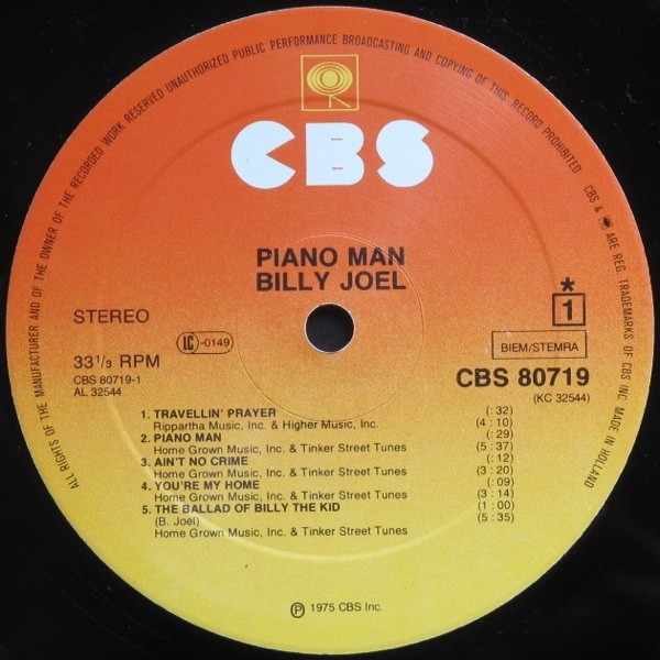Billy Joel - Piano Man | CBS (80719) - 4 Billy Joel - Piano Man | CBS (80719) - 4
