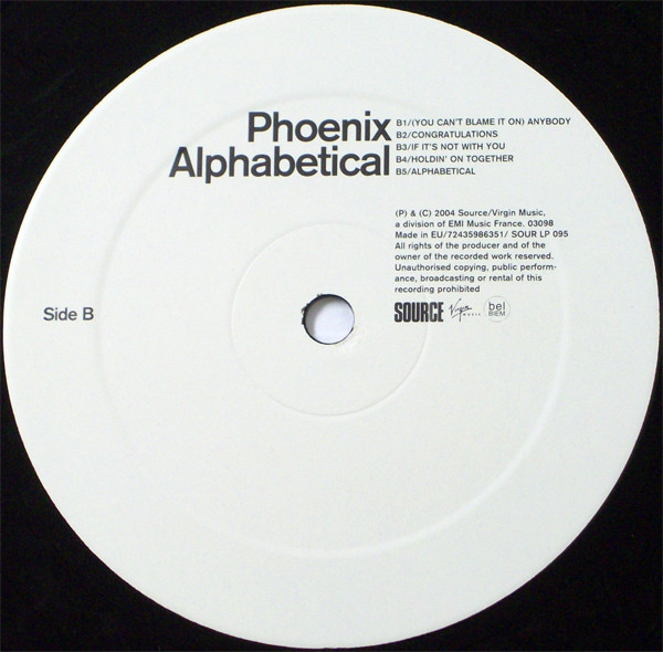 Phoenix - Alphabetical | Source (SOUR LP 095) - 3 Phoenix - Alphabetical | Source (SOUR LP 095) - 3