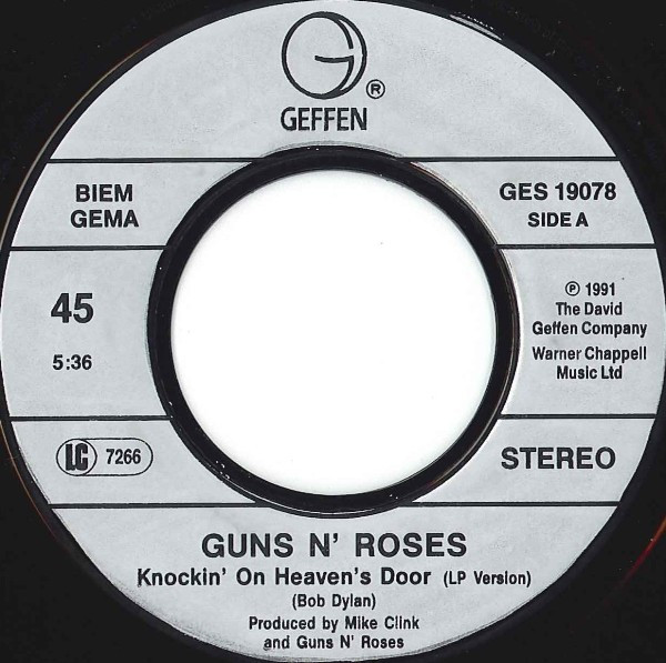 Guns N' Roses - Knockin' On Heaven's Door | Geffen Records (GES 19078) - 3 Guns N' Roses - Knockin' On Heaven's Door | Geffen Records (GES 19078) - 3