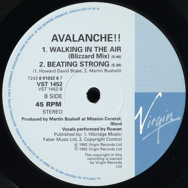 Avalanche!! - Walking In The Air | Virgin (VST 1452) - 4 Avalanche!! - Walking In The Air | Virgin (VST 1452) - 4