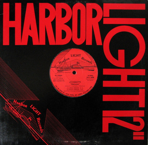Jovanotti - Welcome / Yo | Harbor Light Records (HL1006) - 3