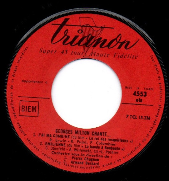 Georges Milton - Georges Milton Chante... | Trianon (4553 ets) - 4