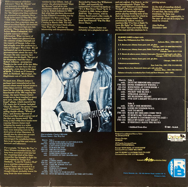 Elmore James - Got To Move | Charly R&B (CRB 1017) - 2