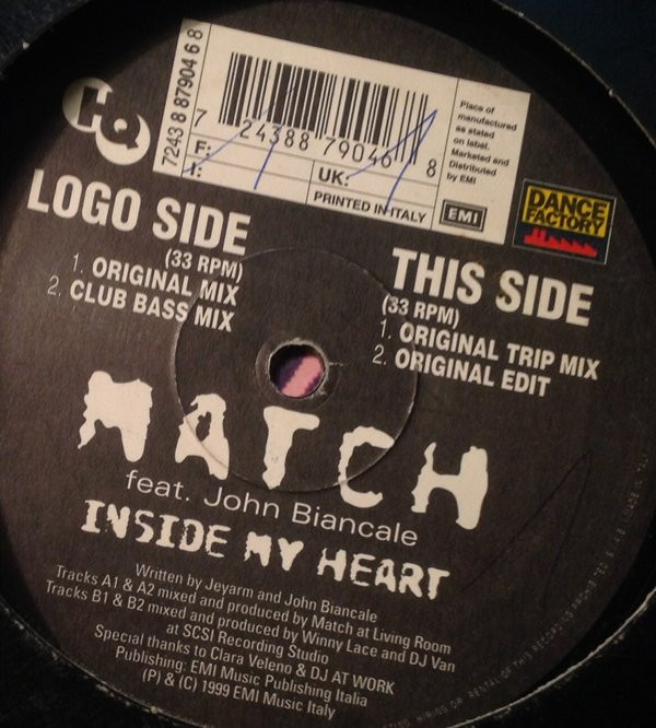 Match Feat. John Biancale - Inside My Heart | Dance Factory (7243 8 87904 6 8) - 2 Match Feat. John Biancale - Inside My Heart | Dance Factory (7243 8 87904 6 8) - 2