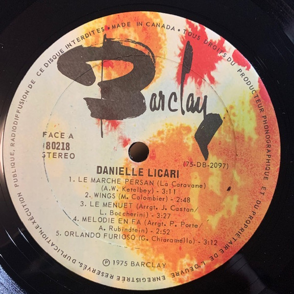 Danielle Licari - Danielle Licari [Vinyl] | Barclay (80218) - 3