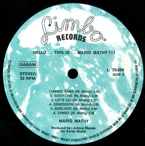 Mario Mathy - Hello... This Is... Mario Mathy !!! | Limbo Records (70024) - 4 Mario Mathy - Hello... This Is... Mario Mathy !!! | Limbo Records (70024) - 4