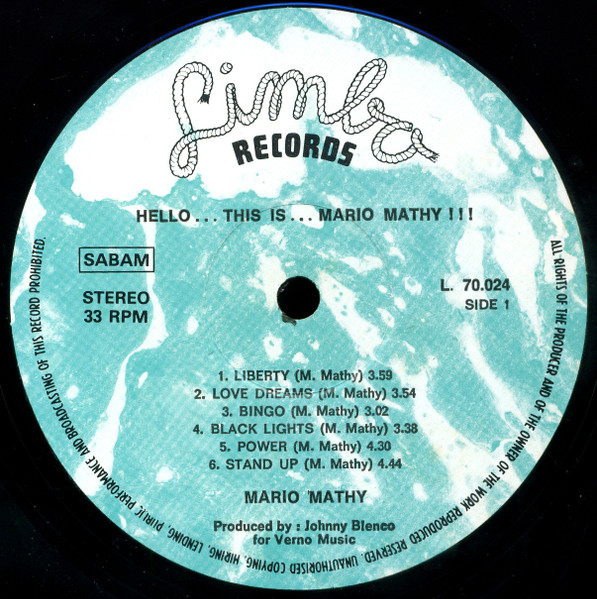 Mario Mathy - Hello... This Is... Mario Mathy !!! | Limbo Records (70024) - 3 Mario Mathy - Hello... This Is... Mario Mathy !!! | Limbo Records (70024) - 3