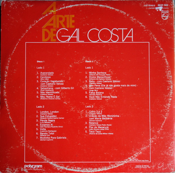 Gal Costa - A Arte De Gal Costa | Philips (6641 562) - 2