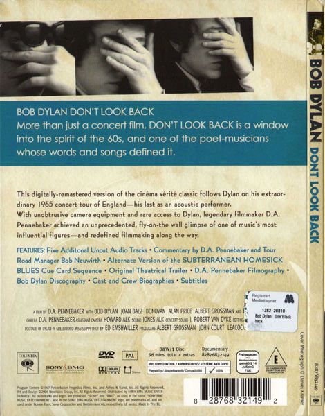 Bob Dylan - Dont Look Back | Columbia (82876832149) - 3 Bob Dylan - Dont Look Back | Columbia (82876832149) - 3
