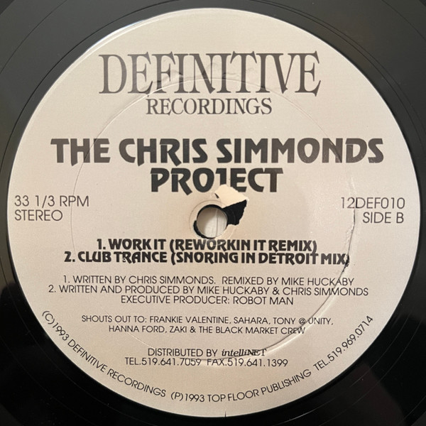 Chris Simmonds - Work it | Definitive Recordings (12DEF010) - 2 Chris Simmonds - Work it | Definitive Recordings (12DEF010) - 2