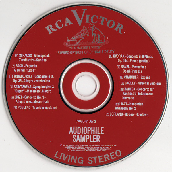 Various - Living Stereo - Audiophile Sampler | RCA (09026-61567-2) - 3