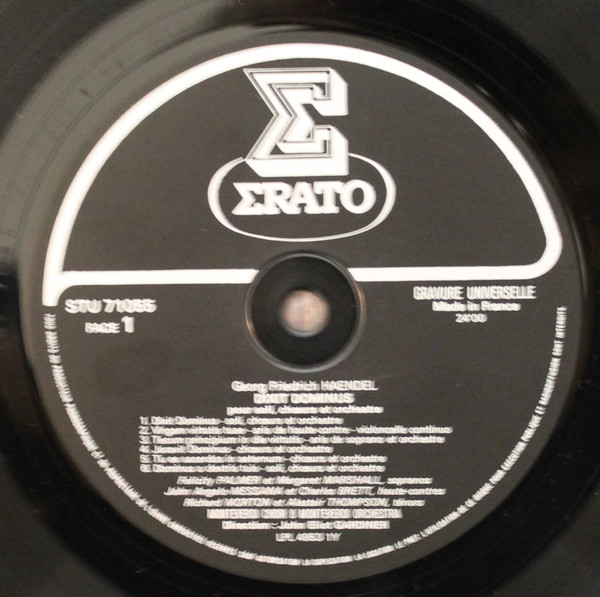 Georg Friedrich Händel - The Monteverdi Choir & The Monteverdi Orchestra , John Eliot Gardiner - Dixit Dominus - Coronation Anthem N°1 | Erato (STU 71055) - 3