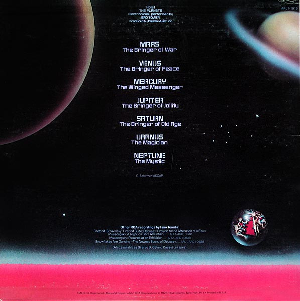 Tomita - The Planets | RCA Red Seal (ARL1-1919) - 2