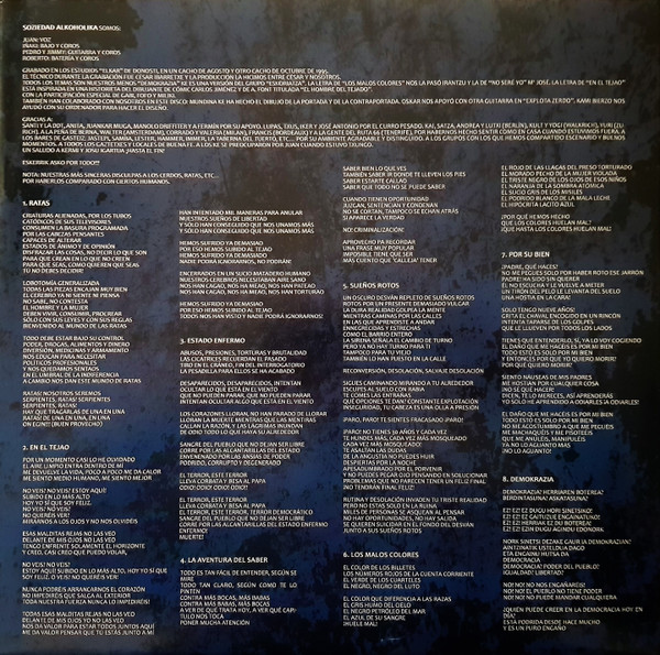 Soziedad Alkoholika - Ratas - Vinilo | Maldito Records (MR20628) - 3 Soziedad Alkoholika - Ratas - Vinilo | Maldito Records (MR20628) - 3