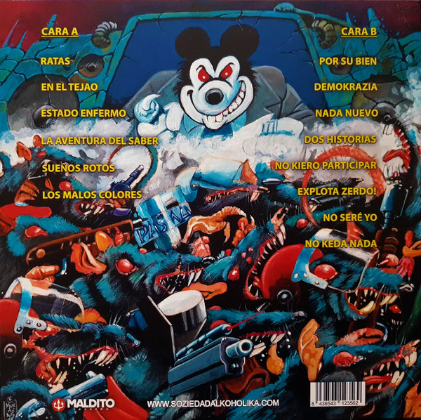 Soziedad Alkoholika - Ratas - Vinilo | Maldito Records (MR20628) - 2 Soziedad Alkoholika - Ratas - Vinilo | Maldito Records (MR20628) - 2