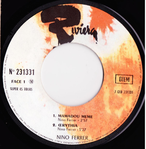 Nino Ferrer - Mamadou Meme | Riviera (231.331) - 3