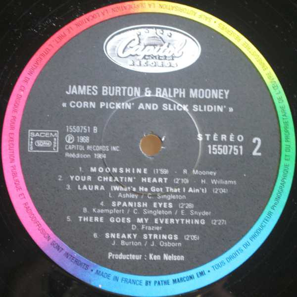 James Burton And Ralph Mooney - Corn Pickin' And Slick Slidin' | Capitol Records (1550751) - 4 James Burton And Ralph Mooney - Corn Pickin' And Slick Slidin' | Capitol Records (1550751) - 4
