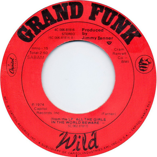 Grand Funk Railroad - Some Kind Of Wonderful | Capitol Records (4C 006-81816) - 4 Grand Funk Railroad - Some Kind Of Wonderful | Capitol Records (4C 006-81816) - 4
