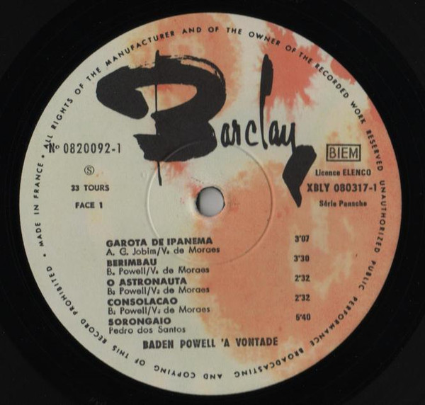 Baden Powell - À Vontade | Barclay (820 092) - 3
