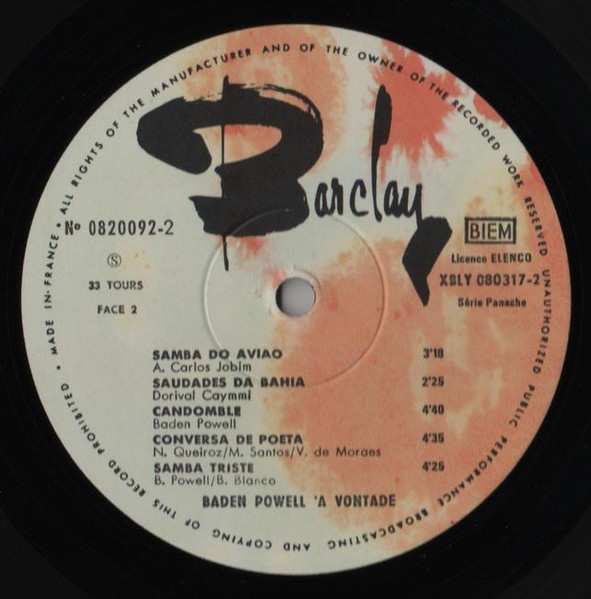 Baden Powell - À Vontade | Barclay (820 092) - 4
