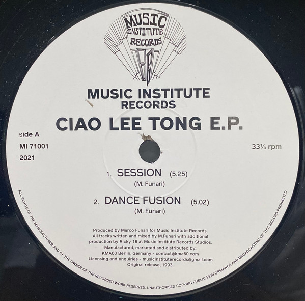 Ciao Lee Tong - Ciao Lee Tong EP | Music Institute Records (MI71001) - 2 Ciao Lee Tong - Ciao Lee Tong EP | Music Institute Records (MI71001) - 2