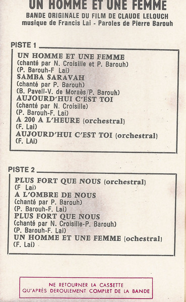 Francis Lai - Un Homme Et Une Femme (Bande Originale Du Film) | Disc'Az (C 7) - 2