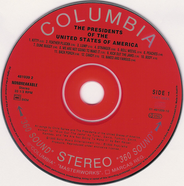 The Presidents Of The United States Of America - The Presidents Of The United States Of America | Columbia (COL 481039 2) - 3
